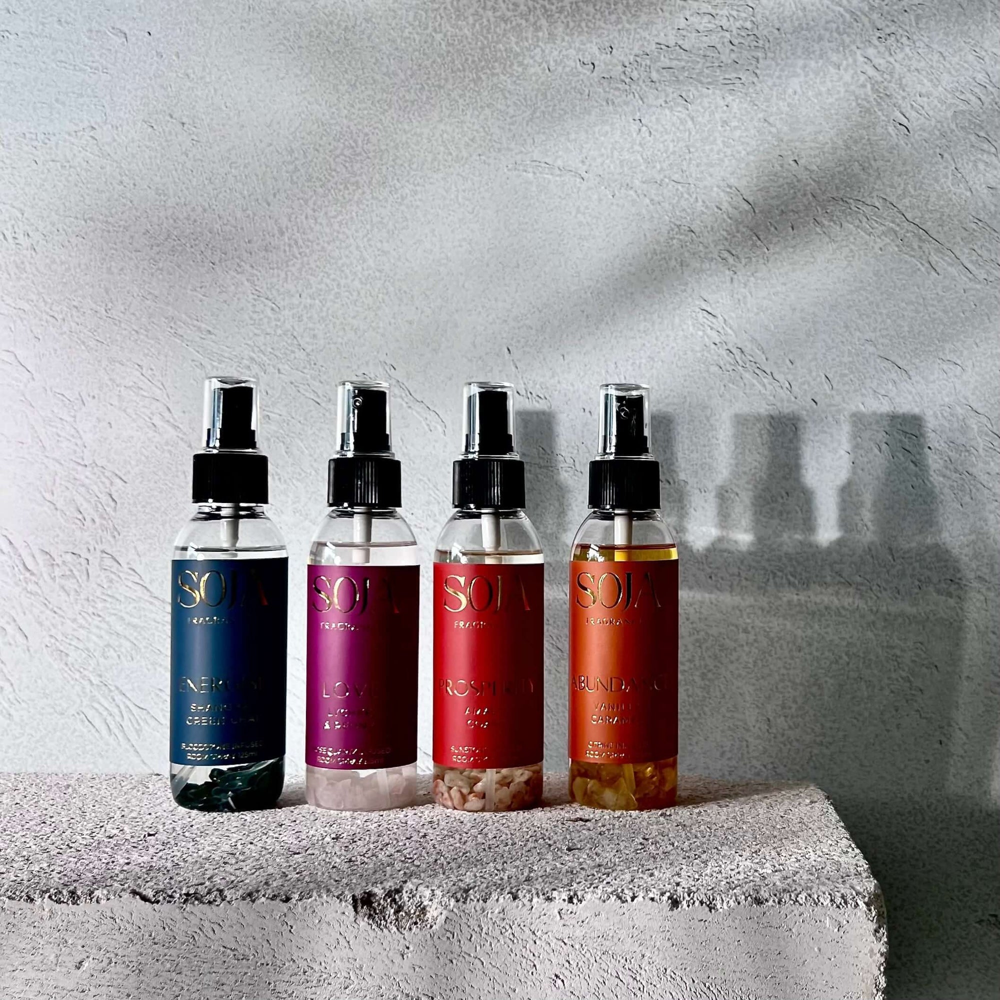 Discover our core range of room sprays. Infused with luxurious scents, these sprays enhance your home's ambiance with ease.