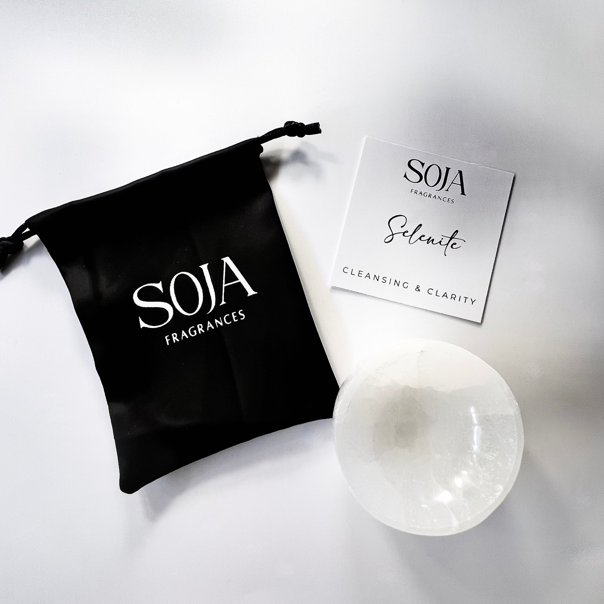 Selenite Charging Bowls | Browse our selenite charging bowls at Soja Fragrances. Ideal for recharging your crystals, these bowls are both functional and beautifully crafted. | SOJA Fragrances