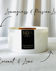 The Luxury Collection - Double Fragrance | Elevate any space with our Luxury Double Fragranced Candle, blending Coconut & Lime and Lemongrass with 160 hours of burn time. | SOJA Fragrances