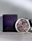 Relax - Japanese Honeysuckle Candle | Elevate tranquility with our Relax Candle, handcrafted in Melbourne. Enjoy soothing Japanese Honeysuckle aroma with Amethyst crystal energy. | SOJA Fragrances