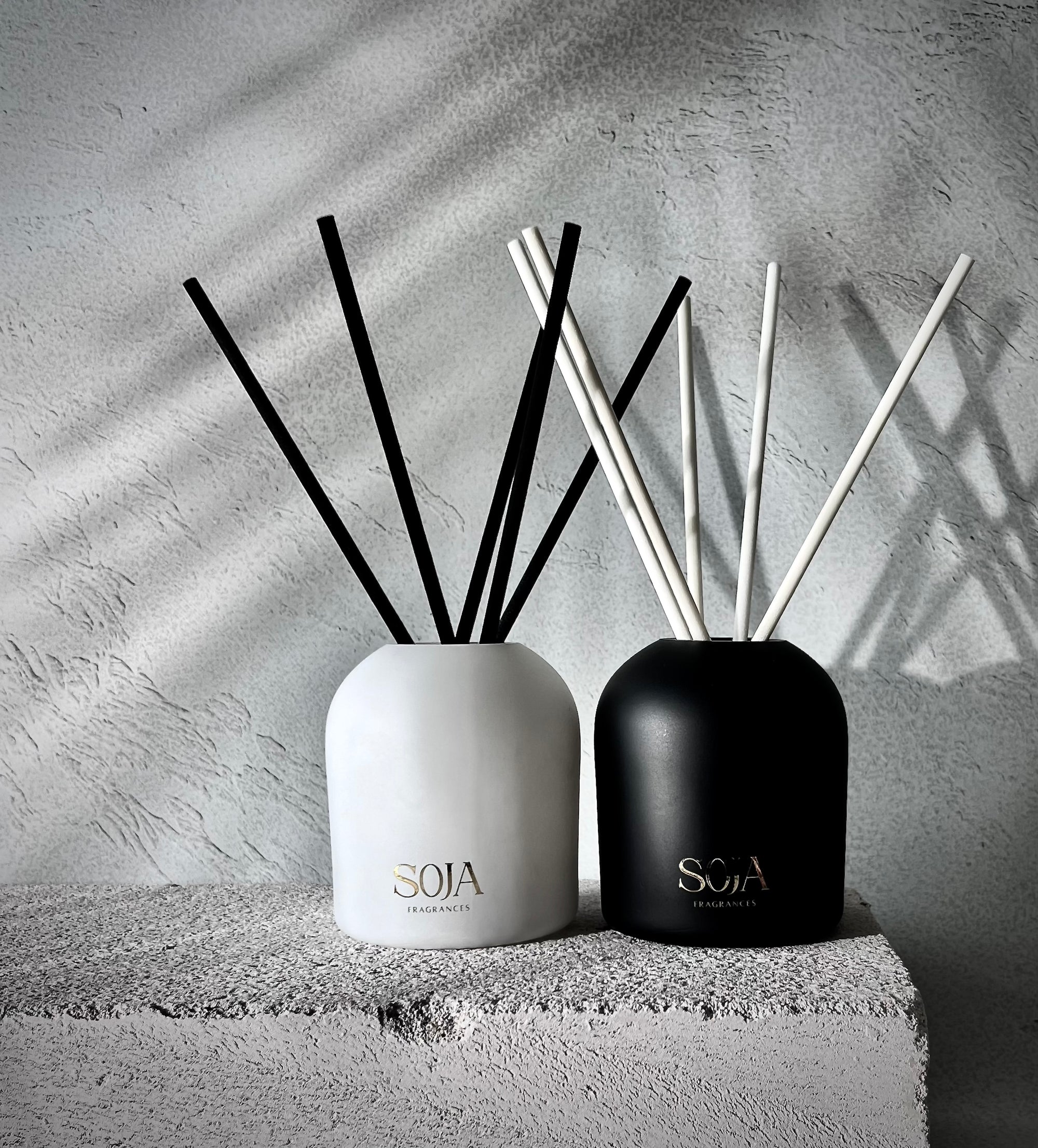 Aroma Stick Vessel | Elevate your home with Aroma Stick Vessels from Soja Fragrances. Choose matte black or white for ease and convenience. Shop now! | SOJA Fragrances