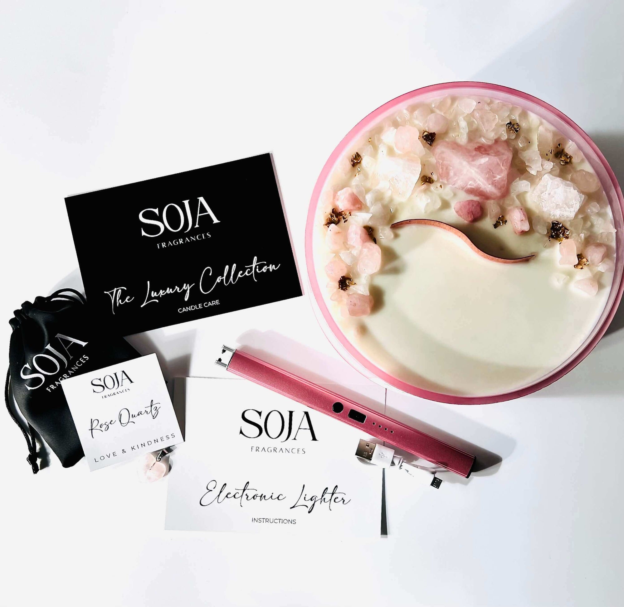 The Luxury Collection - J&#39;adore Inspired | Explore our luxury collection of crystal candles. Handcrafted with premium ingredients, these candles bring a touch of elegance to any space. | SOJA Fragrances