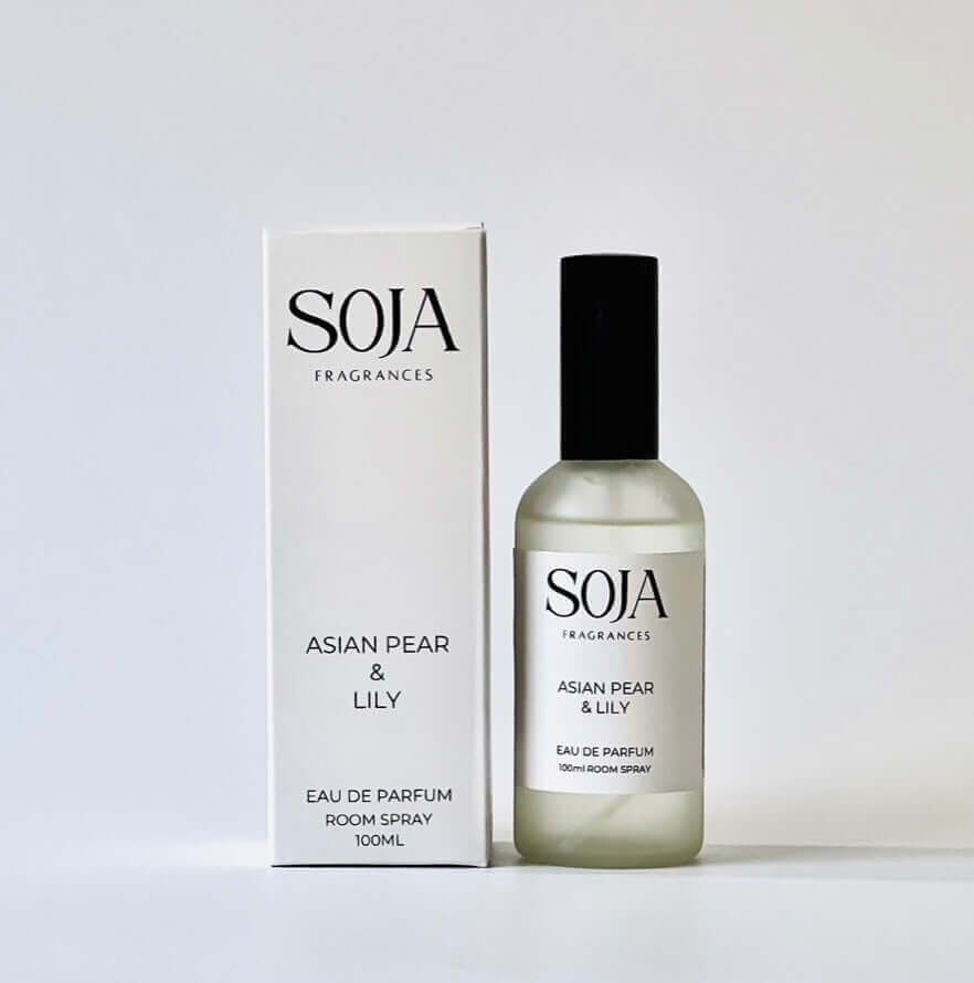 Eau De Parfum - Asian Pear &amp; Lily | Elevate any room with our Asian Pear &amp; Lily Eau De Parfum spray. Handcrafted luxury scents by Soja Fragrances. Add elegance effortlessly. | SOJA Fragrances