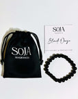 Black Onyx Crystal Bracelet | Elevate balance and protection with our handcrafted Black Onyx Crystal Bracelet. Browse Soja Fragrances for exclusive crystal beaded bracelets. | SOJA Fragrances