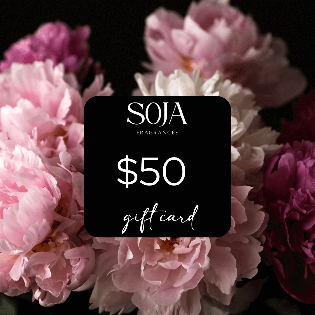 Soja Fragrances Gift Card | Shop Soja Fragrances for gift cards. Instant email delivery, easy-to-use unique codes. Give the gift of choice to that special someone. | SOJA Fragrances