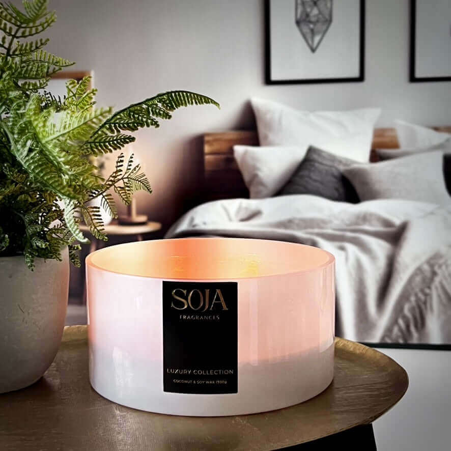 The Luxury Collection - Crushed Lime & Sea Salt | Indulge in elegance with our 1.7kg, Luxury Crushed Lime and Sea Salt Candle. Experience 160hr of aromatic bliss in any space. | SOJA Fragrances