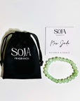 New Jade Crystal Bracelet | Elevate harmony with the New Jade Crystal Bracelet from Soja Fragrances. Handcrafted for wisdom, balance, and serenity. Shop beaded crystal beauty now. | SOJA Fragrances