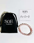 Rose Quartz Crystal Bracelet | Embrace love with our Rose Quartz Crystal Bracelet. Perfect blend of beauty & healing energy. Shop the collection at Soja Fragrances now. | SOJA Fragrances