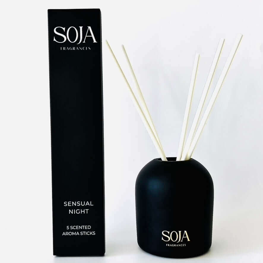 Aroma Stick - Sensual Night | Discover the liquid-free way to fragrance your home with Aroma Sticks - Sensual Night. Continuous, calming scent without the mess. Shop Soja Fragrances now. | SOJA Fragrances