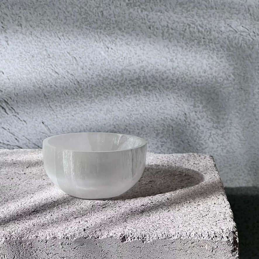 Selenite Charging Bowls | Browse our selenite charging bowls at Soja Fragrances. Ideal for recharging your crystals, these bowls are both functional and beautifully crafted. | SOJA Fragrances