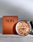 Abundance - Vanilla Caramel Candle | Elevate your space with our Citrine Crystal-Infused Vanilla Caramel Candle. Premium coconut & soy wax blend for a rich aroma. Shop for abundance now! | SOJA Fragrances