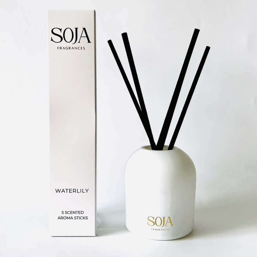 Aroma Stick - Waterlily | Discover the liquid-free way to fragrance your home with Aroma Sticks - Waterlily. Continuous, calming scent without the mess. Shop Soja Fragrances now. | SOJA Fragrances