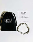 White Howlite Crystal Bracelet | Experience peace with our White Howlite Crystal Bracelet. Perfect for calm and stress relief. Shop handcrafted crystal beaded bracelets at Soja Fragrances. | SOJA Fragrances